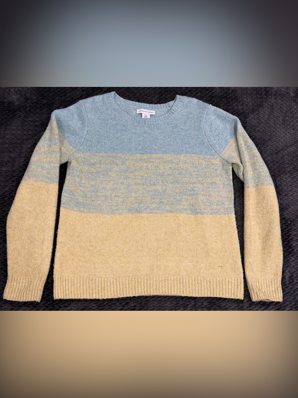 cupcakes & cashmere Colorblock Marled Crewneck Sweater, Size M, EUC, Cozy Comfy